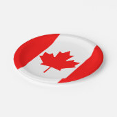 Kanadische Fahne Teller, Party, Sport, Kanada Pappteller (Schrägansicht)