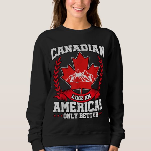 Kanadische Flagge - Ahornblättriger Leaf USA Sweatshirt (Vorderseite)