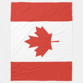 Kanadische Flagge (Ahornleaf) (Kanada) Fleecedecke (Vorderseite)