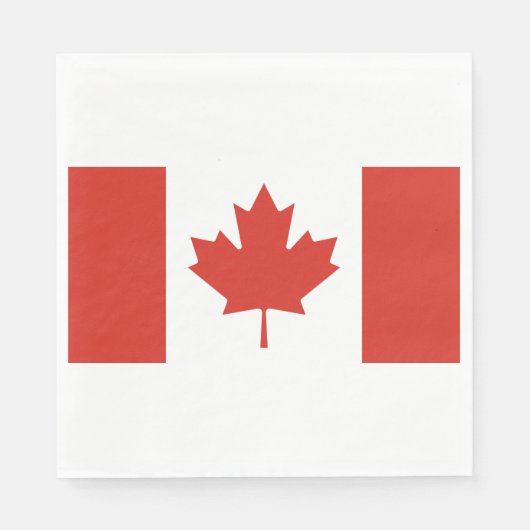 Kanadische Flagge (Ahornleaf) (Kanada) Serviette (Vorderseite)