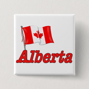 Kanadische Flagge - Alberta Button