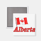 Kanadische Flagge - Alberta Magnet (Vorderseite/Rückseite)