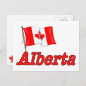 Kanadische Flagge - Alberta Postkarte (Vorne/Hinten)