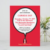 Kanadische Flagge als Gesprächspartnerin zum Tag P Einladung (Stehend Vorderseite)