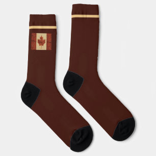 Kanadische Flagge auf Birkenhalssocken Socken