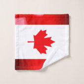 Kanadische Flagge Badhandtuch Set (Waschlappen)
