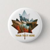 Kanadische Flagge - Benutzerdefinierter Foto Text  Button (Vorderseite)