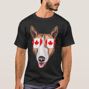 Kanadische Flagge Bull Terrier Dog Canada Pocket T-Shirt