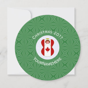 Kanadische Flagge Engel Weihnachten Personalisiert Einladung