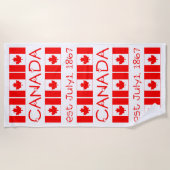 kanadische Flagge für das Muster des Ahornblätters Strandtuch (Vorderseite)