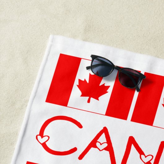 kanadische Flagge für das Muster des Ahornblätters Strandtuch (Beispiel)