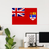 Kanadische Flagge für Rotes Zeichen Poster (Heimbüro)