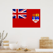 Kanadische Flagge für Rotes Zeichen Poster (Küche)