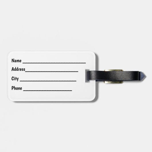 Kanadische Flagge Gepäckmarke Gepäckanhänger (Rückseite horizontal)