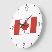 kanadische Flagge Große Wanduhr (Winkel)