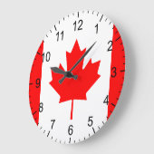 kanadische Flagge Große Wanduhr (Winkel)