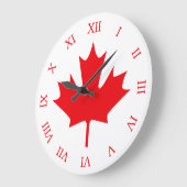 Kanadische Flagge Große Wanduhr (Winkel)