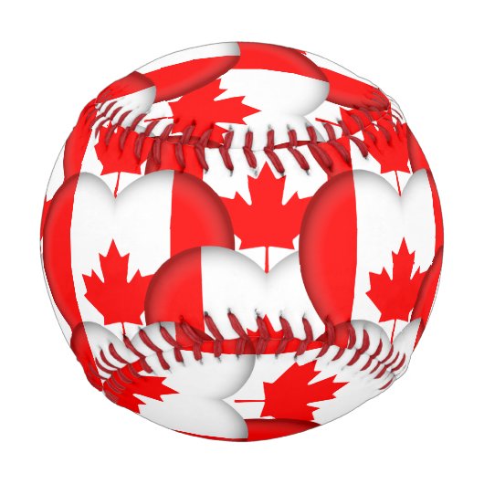 Kanadische Flagge, Herz - Baseballs, Liebe Kanada Baseball (Vorderseite)