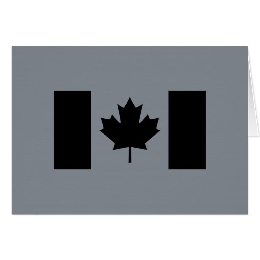 Kanadische Flagge im Schwarzen Dekor (Vorderseite (Horizontal))