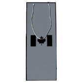 Kanadische Flagge im Schwarzen Dekor Geschenktüte Für Weinflaschen (Rückseite)