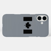 Kanadische Flagge im Schwarzen Design Case-Mate iPhone Hülle (Rückseite (Horizontal))