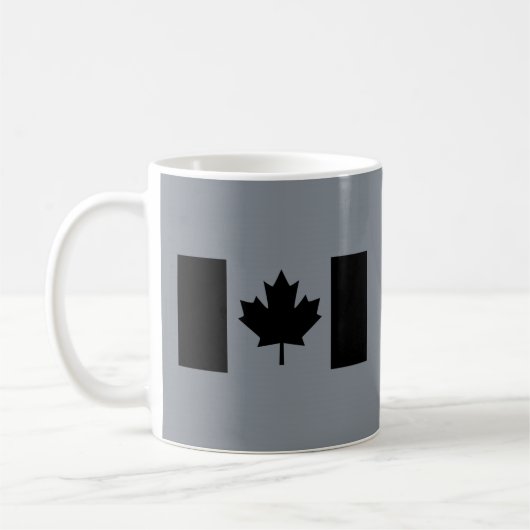 Kanadische Flagge im Schwarzen Design Kaffeetasse (Links)