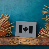 Kanadische Flagge im schwarzen Stil Fotoplatte (Seite)