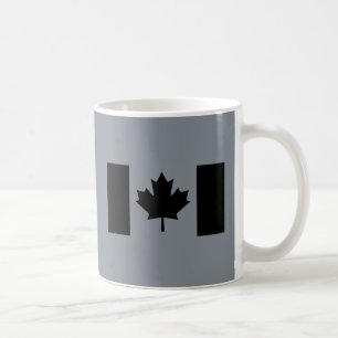 Kanadische Flagge im schwarzen Stil Kaffeetasse