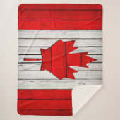 Kanadische Flagge in Liebe Sherpa Blanket Sherpadecke (Vorderseite)