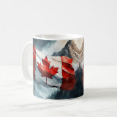 Kanadische Flagge in Wasserfarbe Kaffeetasse (Vorderseite Links)