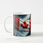 Kanadische Flagge in Wasserfarbe Kaffeetasse (Links)