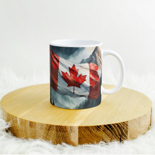 Kanadische Flagge in Wasserfarbe Kaffeetasse