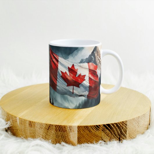 Kanadische Flagge in Wasserfarbe Kaffeetasse