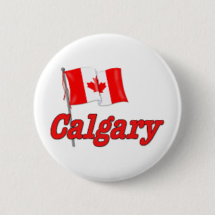 Kanadische Flagge - Kalgary Button
