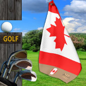Kanadische Flagge & Kanada mit Monogramm Golf Towe Golfhandtuch