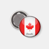Kanadische Flagge & Kanada - Reise-/Sportfans Magnet (Vorderseite/Rückseite)