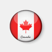 Kanadische Flagge & Kanada - Reise-/Sportfans Magnet (Vorne)