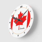 kanadische Flagge, kanadische Mode /Design-Uhr Runde Wanduhr (Winkel)