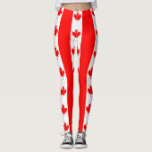 Kanadische Flagge Leggings (Vorderseite)