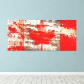 Kanadische Flagge Leinwanddruck (Insitu (Holzboden))