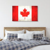 kanadische Flagge Leinwanddruck (Insitu (Schlafzimmer))