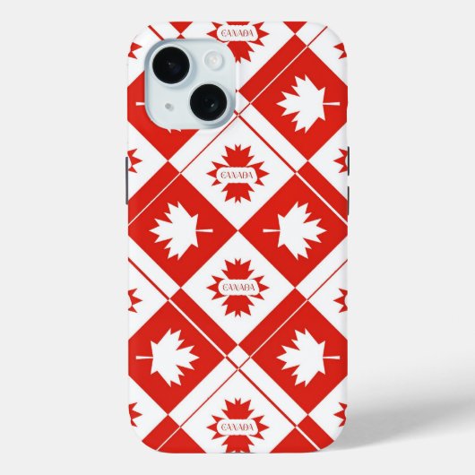 Kanadische Flagge mit Ahornblättern Case-Mate iPhone Hülle (Rückseite)