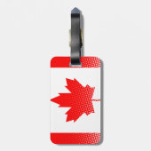 Kanadische Flagge mit Halftone-Effekt Gepäckanhänger (Rückseite vertikal)