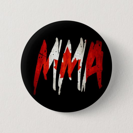 Kanadische Flagge MIXED MARTIAL ARTS Button (Vorderseite)