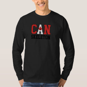 kanadische Flagge Musher Canadian Can Skeleton Pul T-Shirt