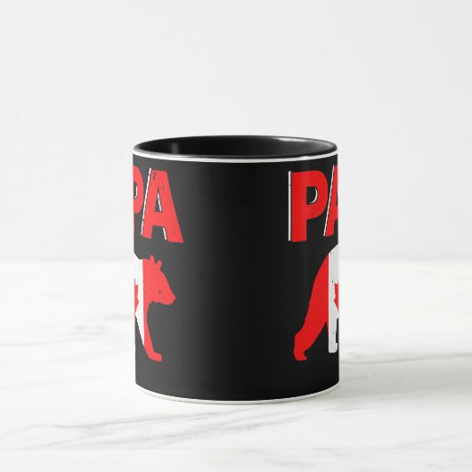 Kanadische Flagge Papa Bear Kanadischer Vater Vate Tasse (Zentrum)