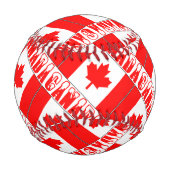 Kanadische Flagge - Personalisiert Baseball (Rückseite)