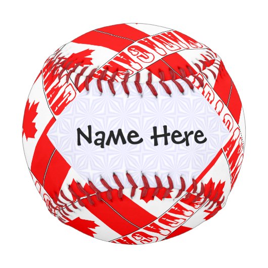 Kanadische Flagge - Personalisiert Baseball (Vorderseite)