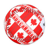 Kanadische Flagge - Personalisiert Baseball (Vorderseite Links)