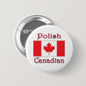 Kanadische Flagge Polens Button (Vorne & Hinten)
